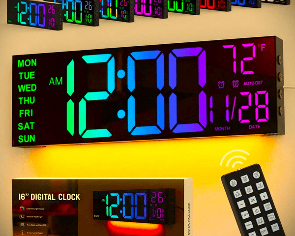 The Lumina Ambient LED Clock | Digital Wall Clock & Modern Lighting - The Decor Script