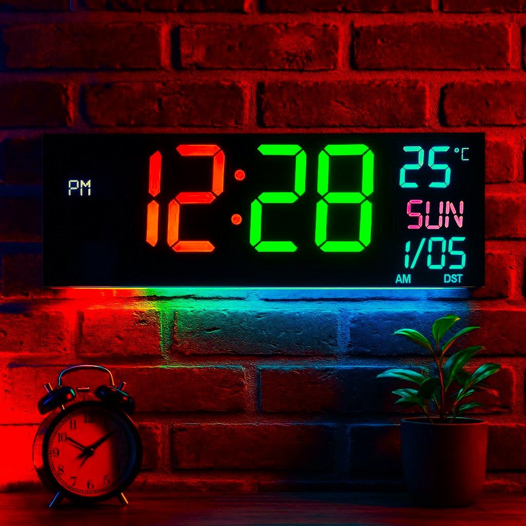 The Lumina Ambient LED Clock | Digital Wall Clock & Modern Lighting - The Decor Script